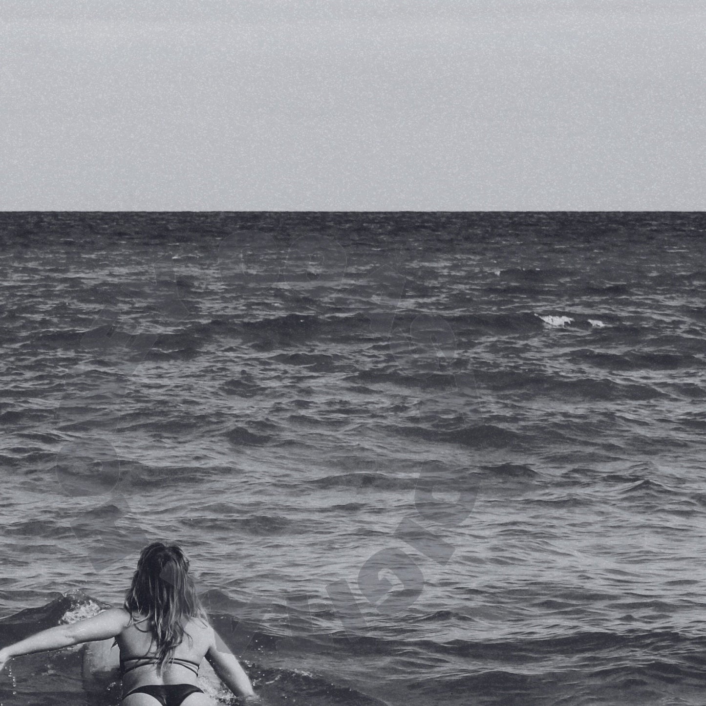 Surfs Up Cowgirl Newspaper Digital Prints In Monotone
