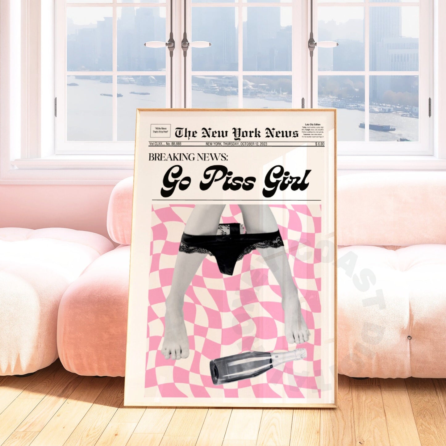 Go Piss Girl Newspapers Digital Prints