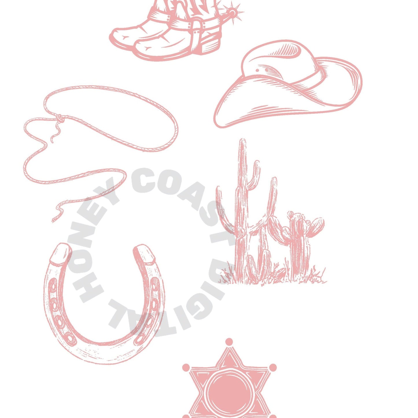 Pink Cowboy Stuff Digital Prints