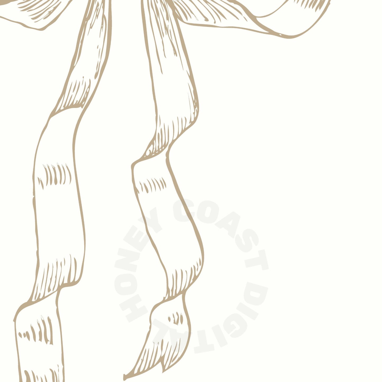 Beige Hair Bow Poster