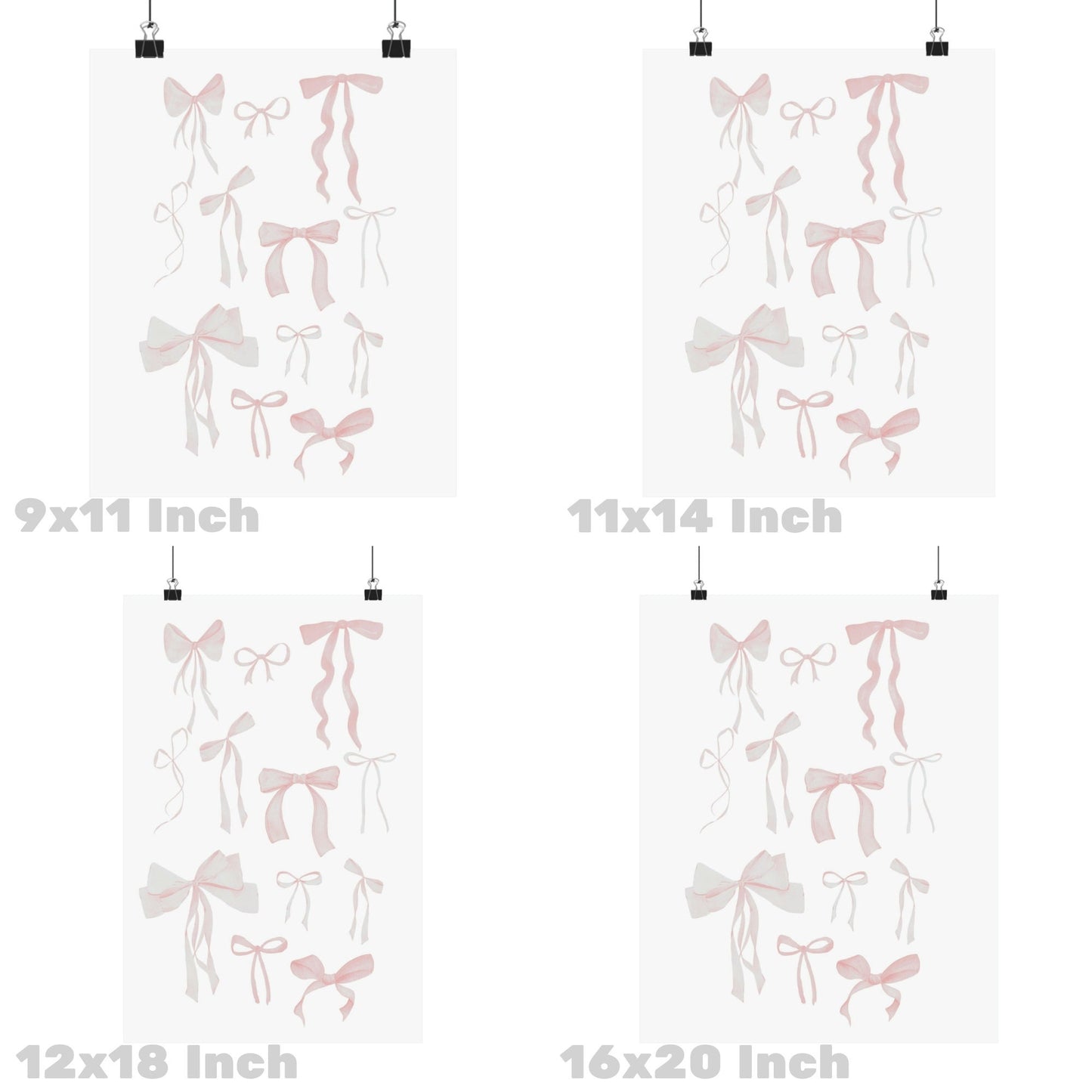 Pink Hair Bows Poster