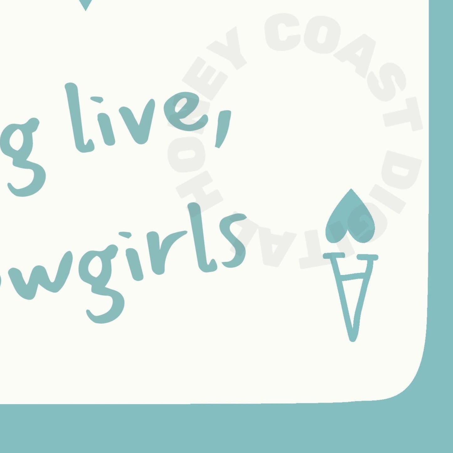 Seafoam Coastal Cowgirl Playing Card Digital Prints