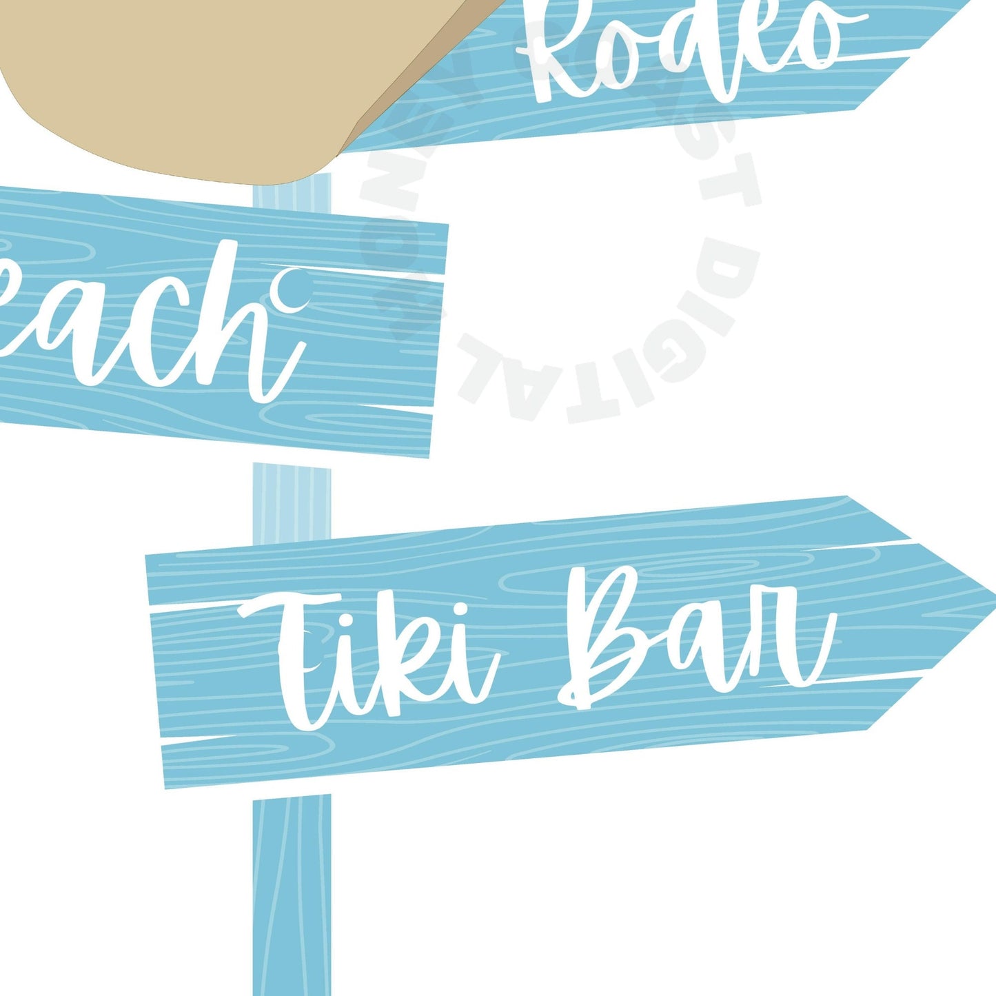 Surf Blue Coastal Cowgirl Beach Sign Poster