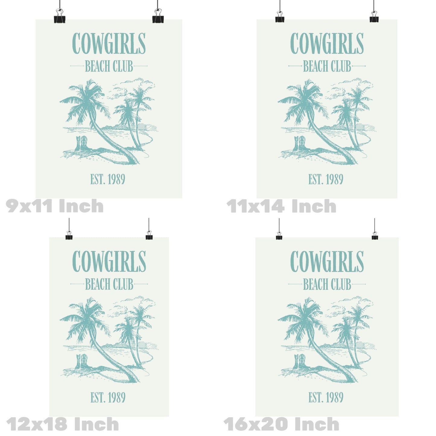 Cowgirls Beach Club Poster