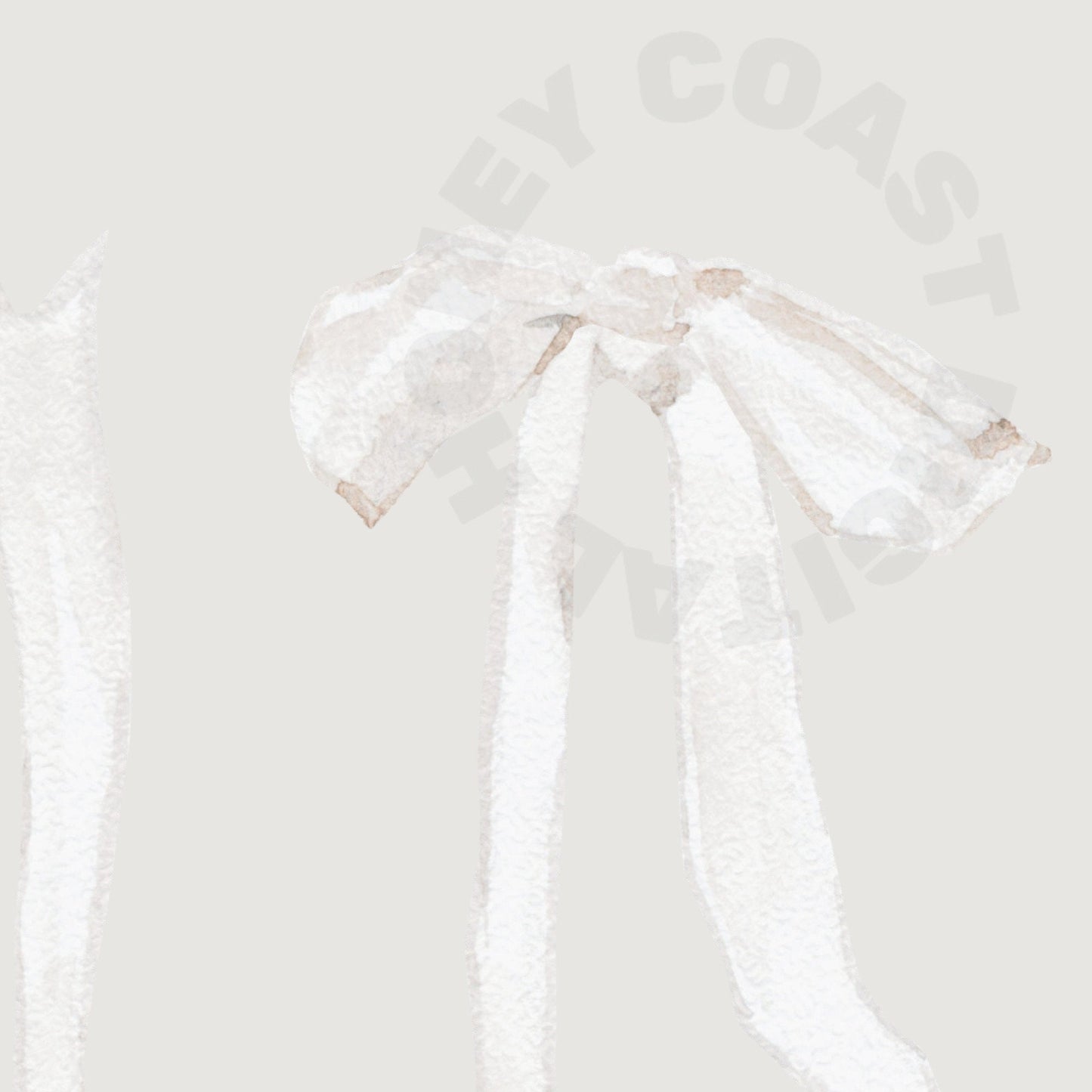 Neutral White Bows Digital Prints