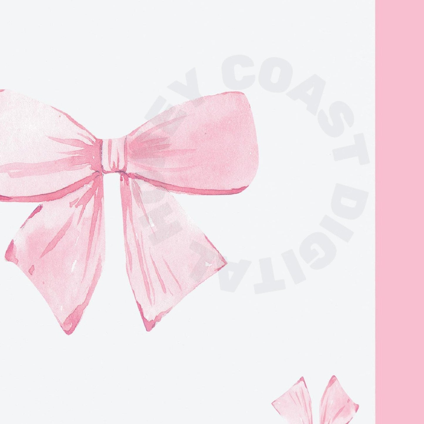 Pink Bow Playing Card Poster