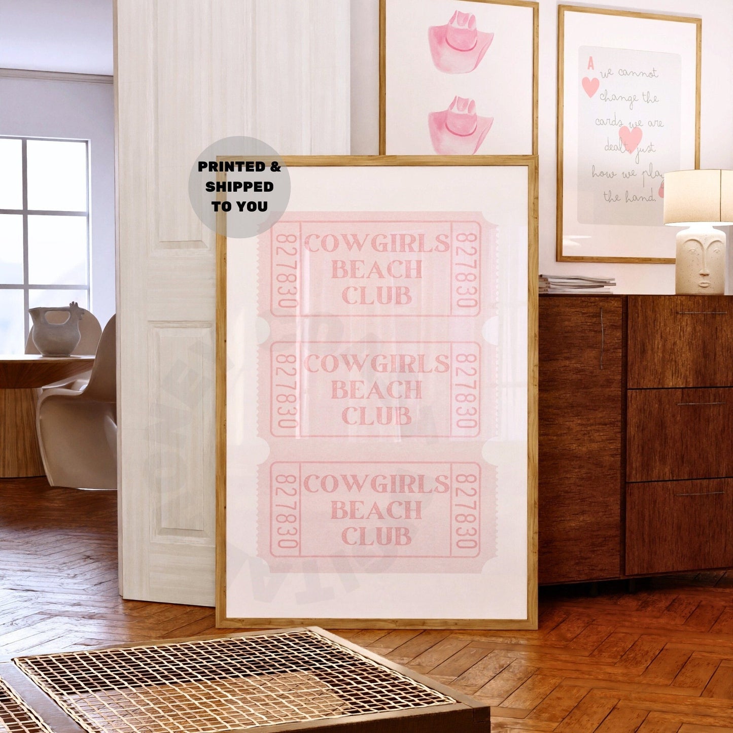 Pink Cowgirls Beach Club Tickets Poster