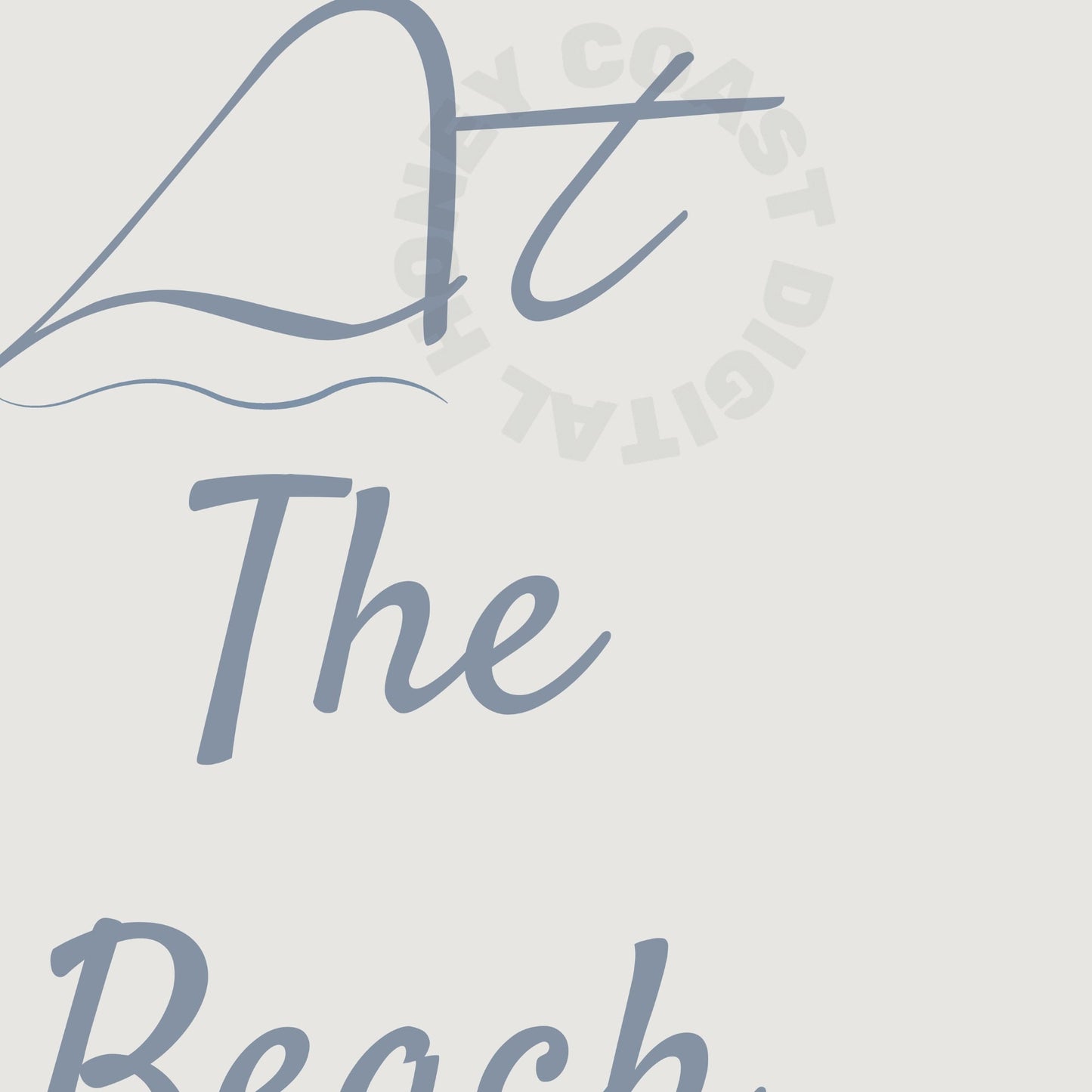 Coastal Blue Meet Me At the Beach Digital Prints