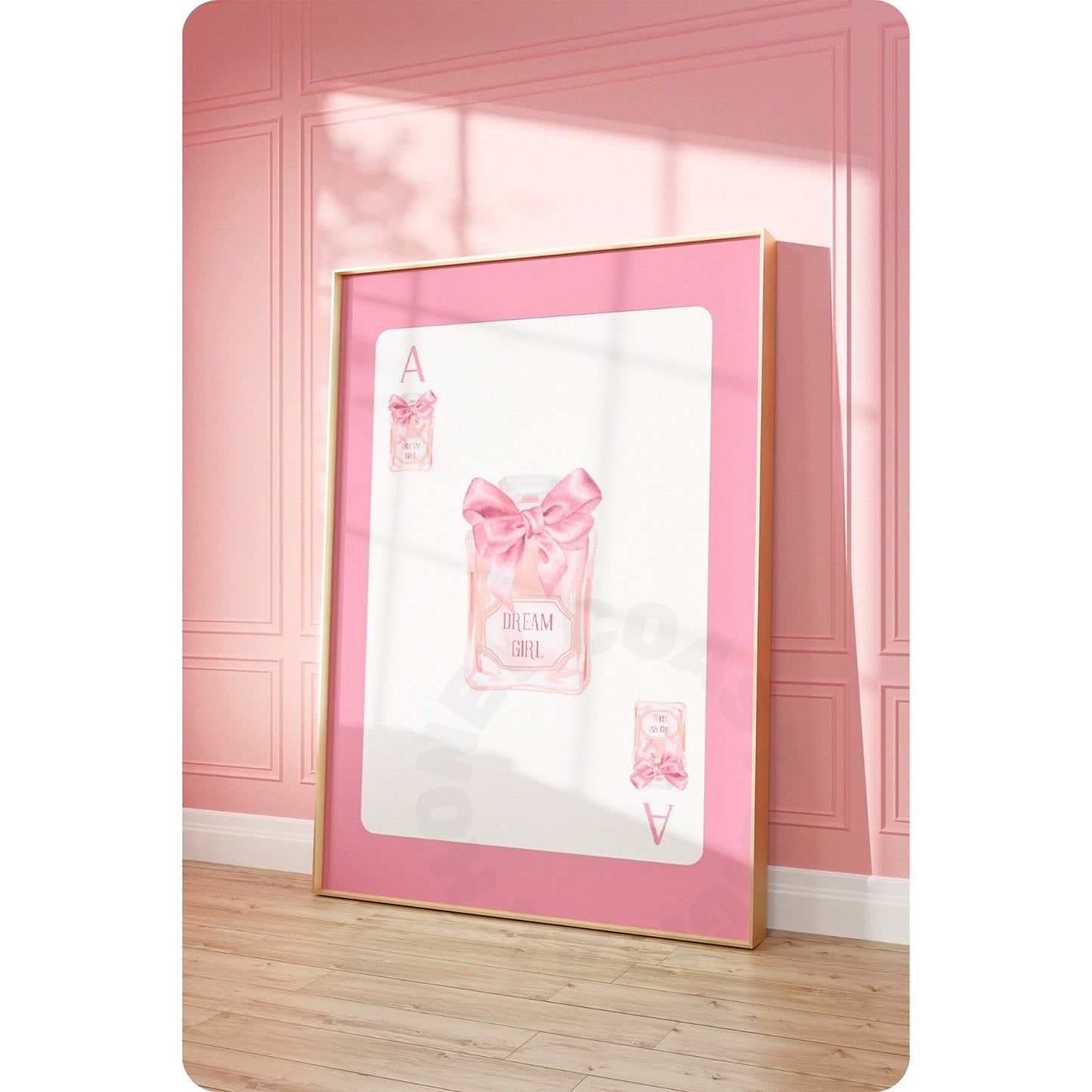 Pink Perfume Playing Card Digital Prints