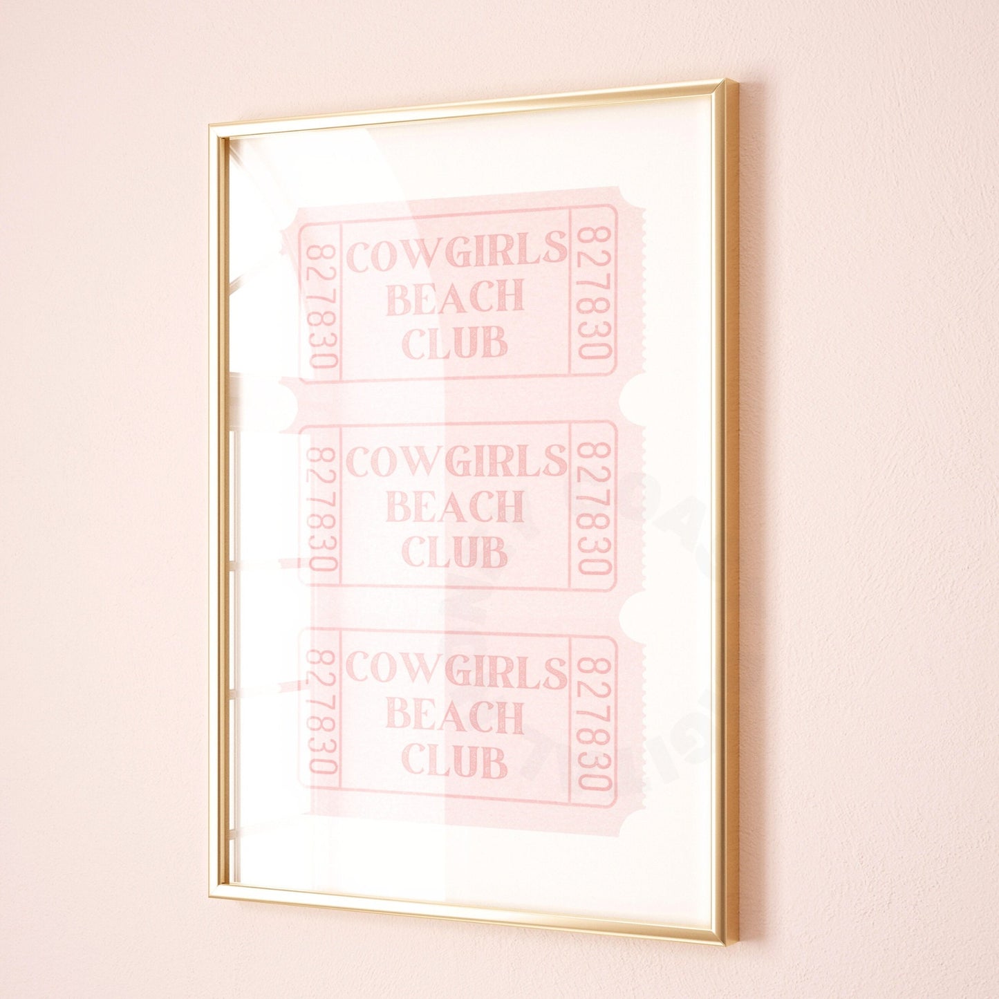 Pink Cowgirls Beach Club Tickets Poster