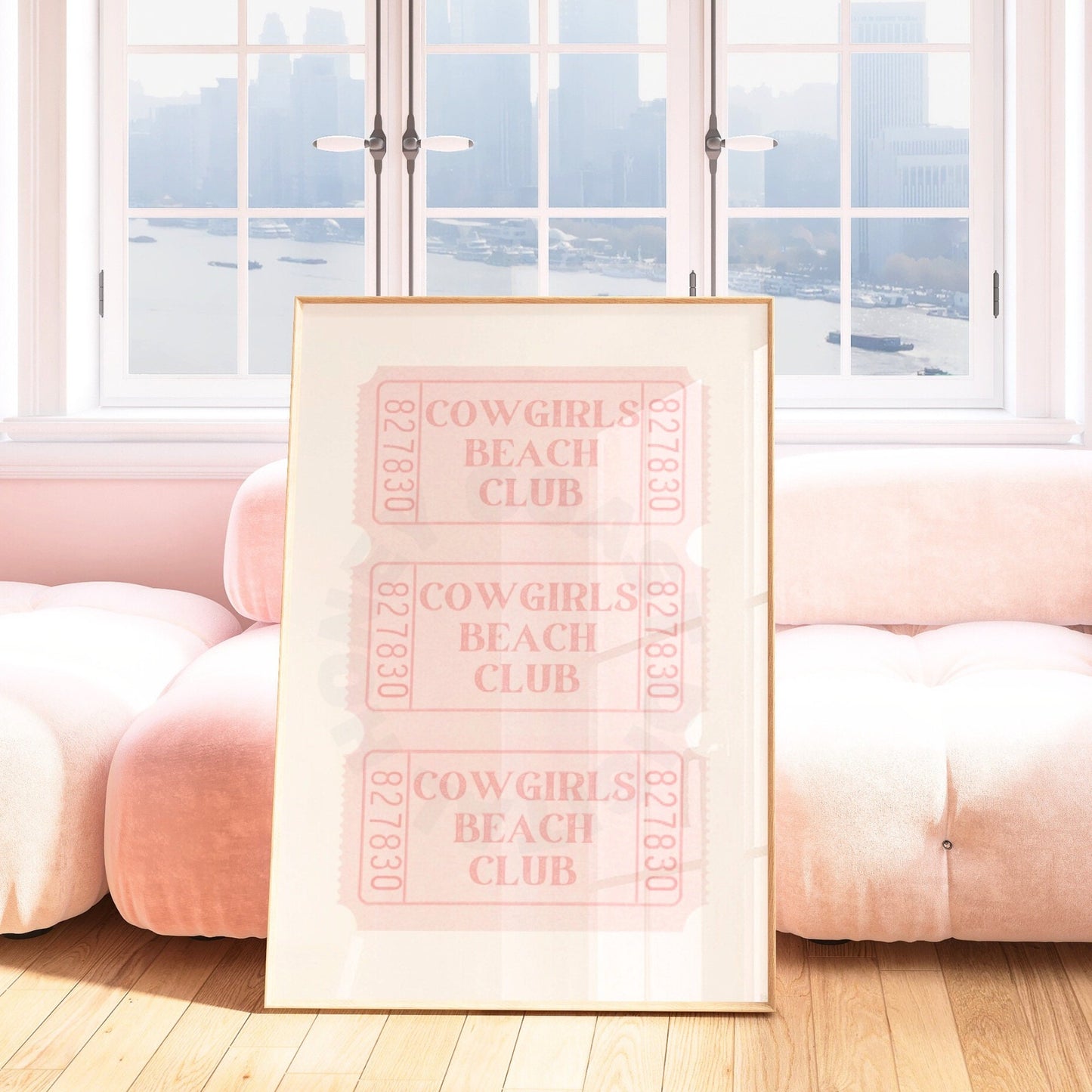 Pink Cowgirls Beach Club Tickets Poster