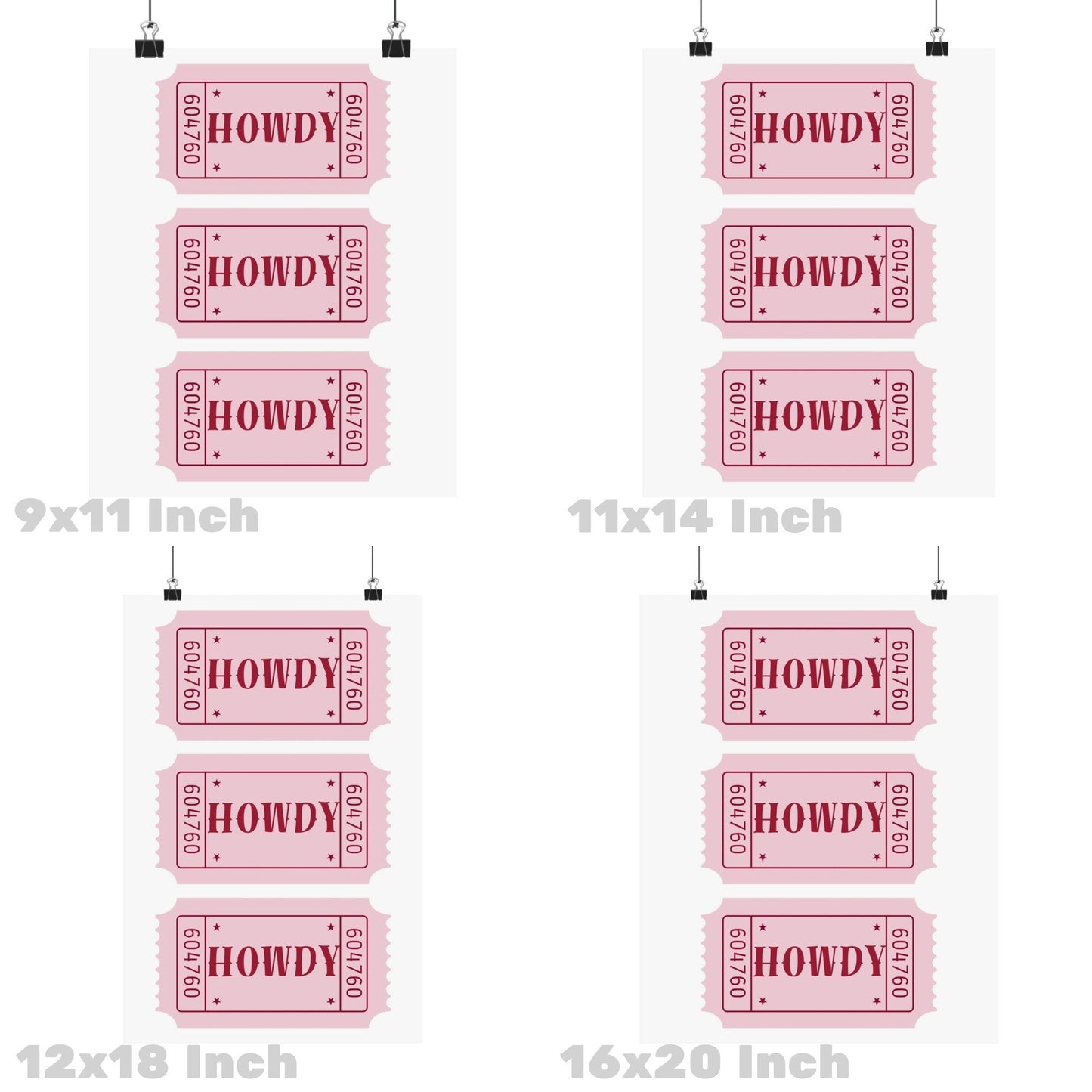 Pink Howdy Tickets Poster