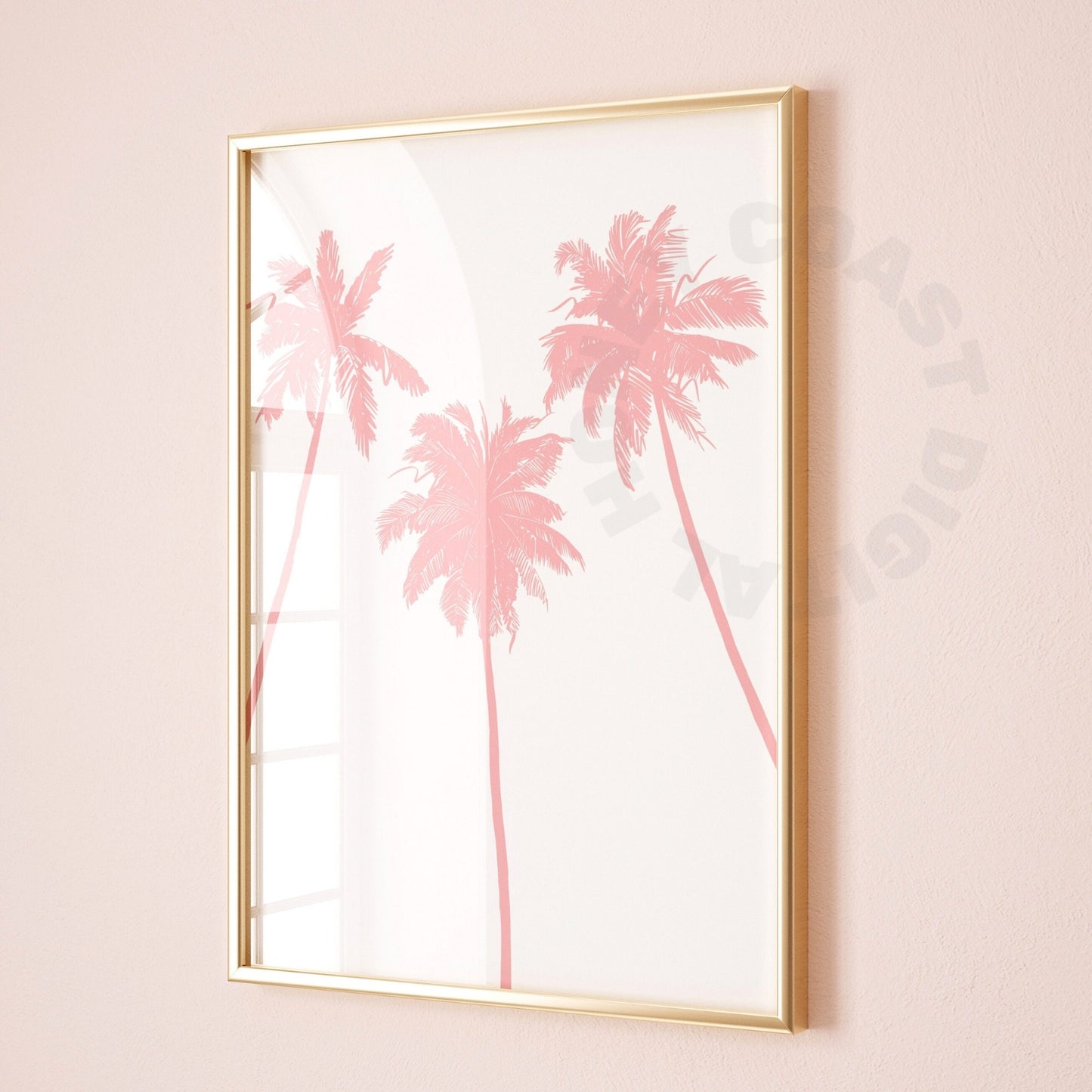 Pink Palm Trees Digital Prints