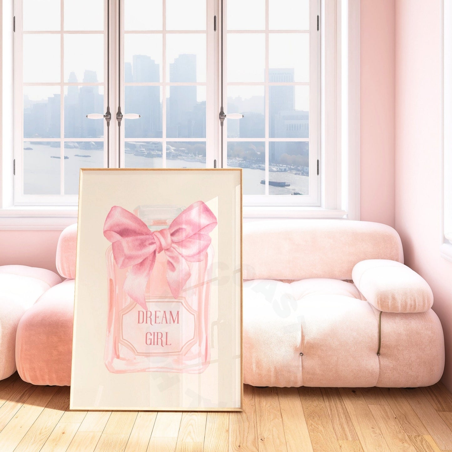 Pink Dream Girl Perfume Bottle Poster
