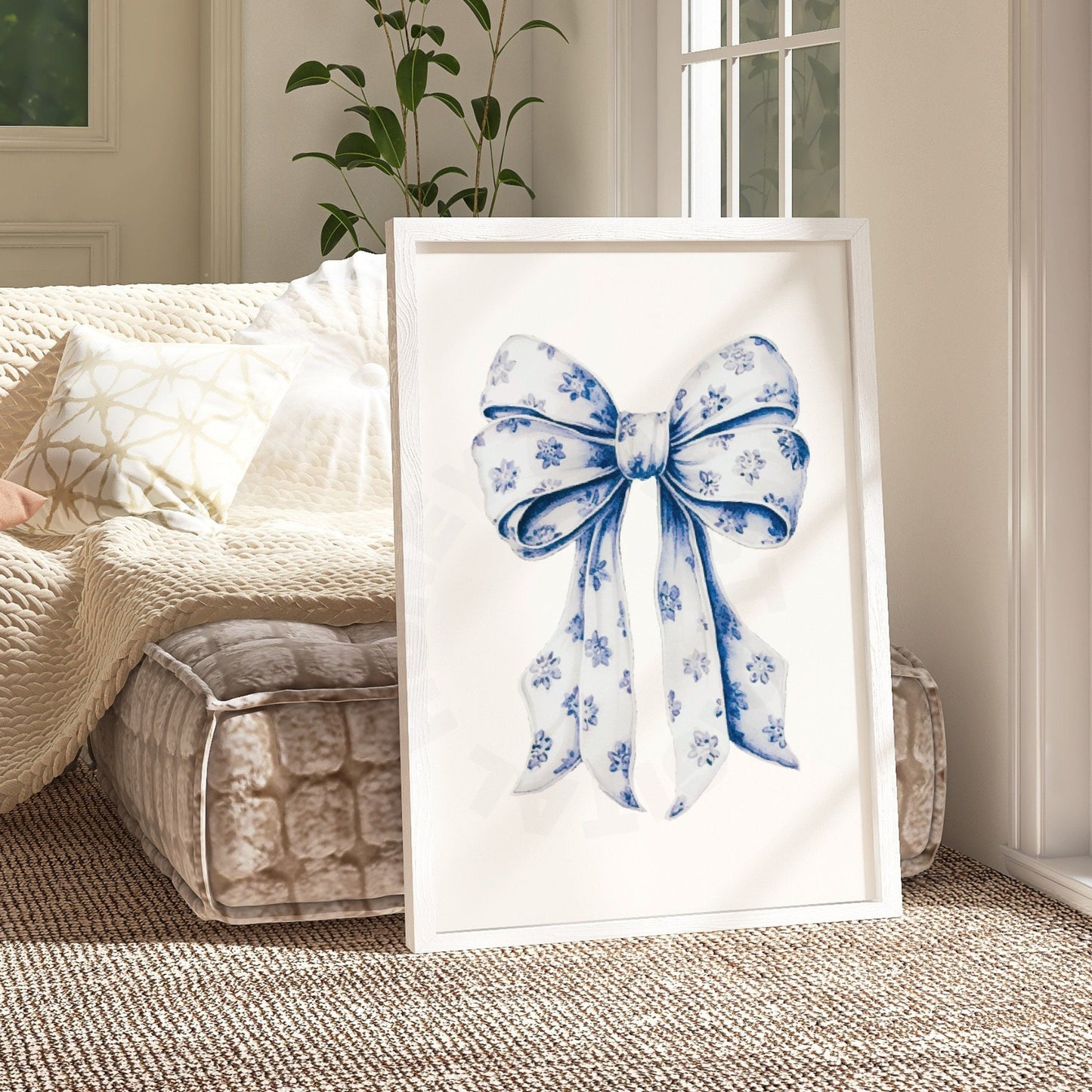 Floral Hair Bow Digital Prints
