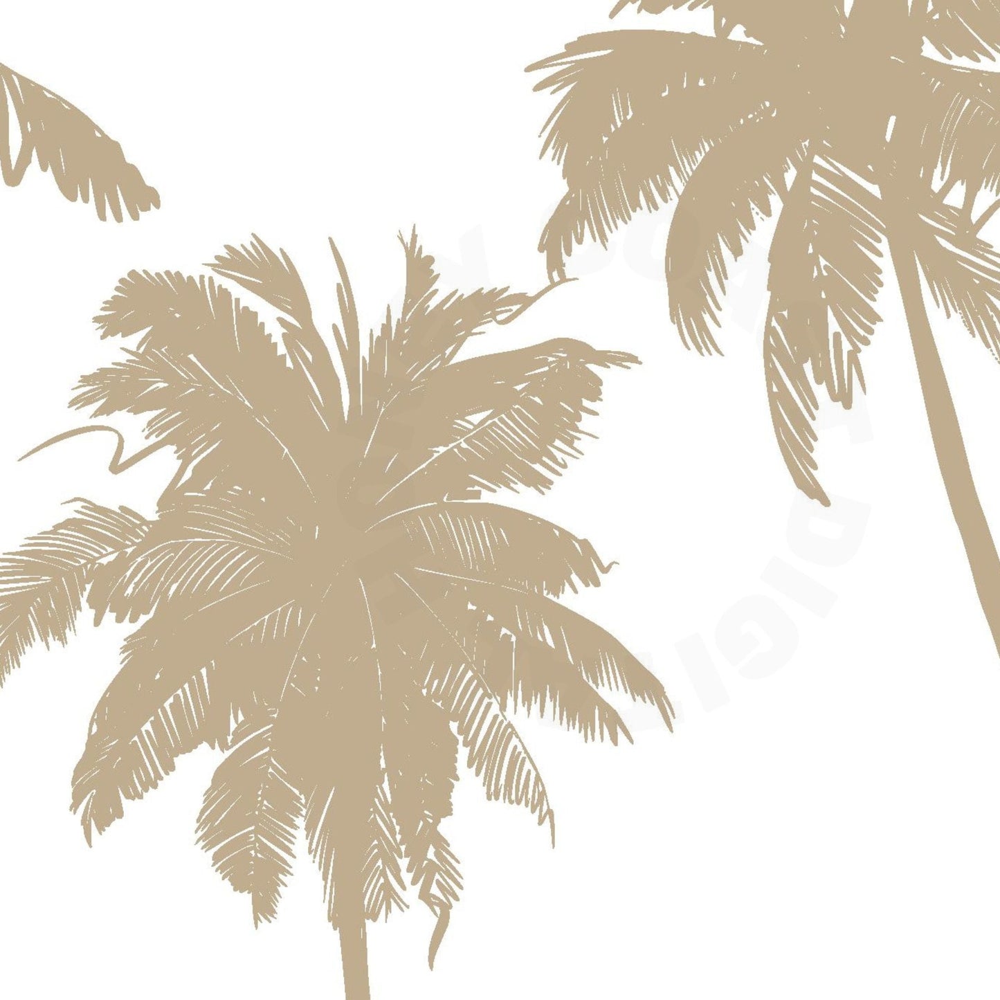 Beige Palm Trees Digital Prints