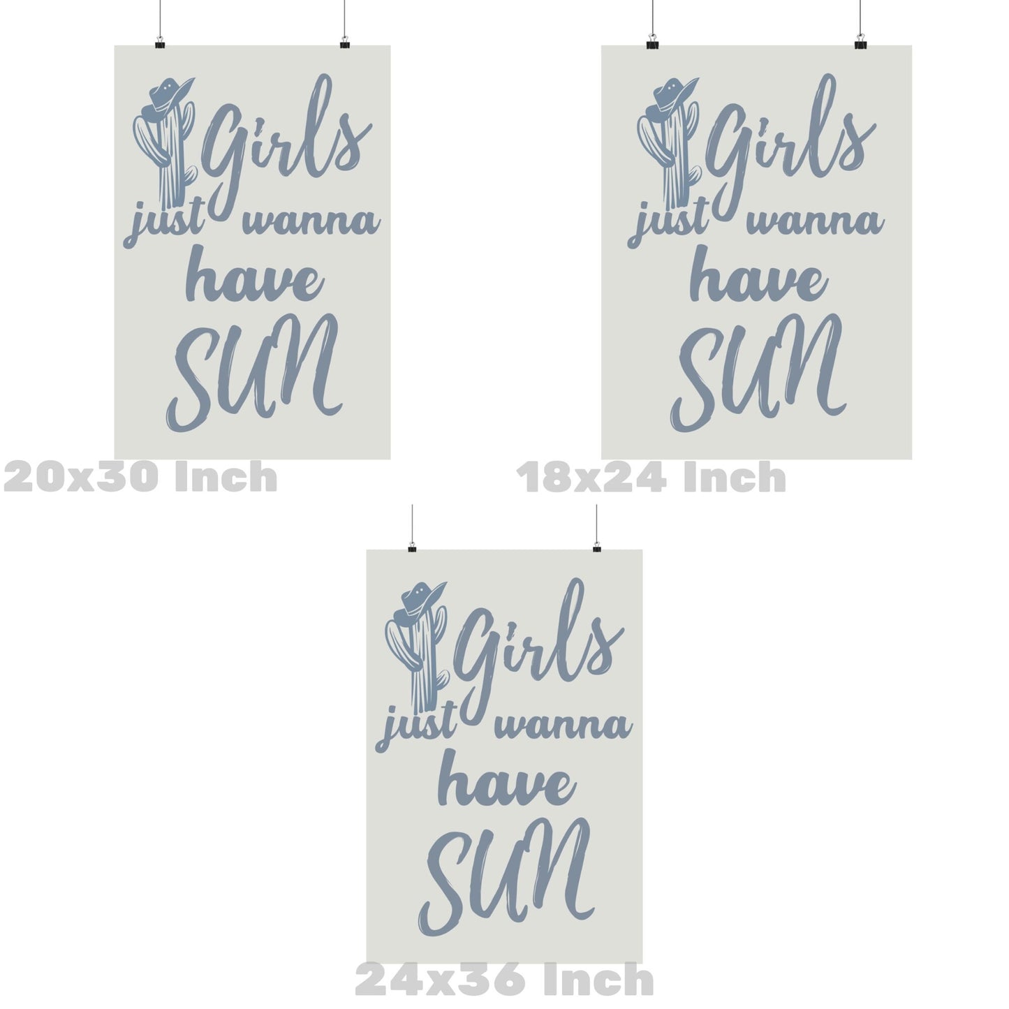 Coastal Blue Girls Just Wanna Have Sun Poster