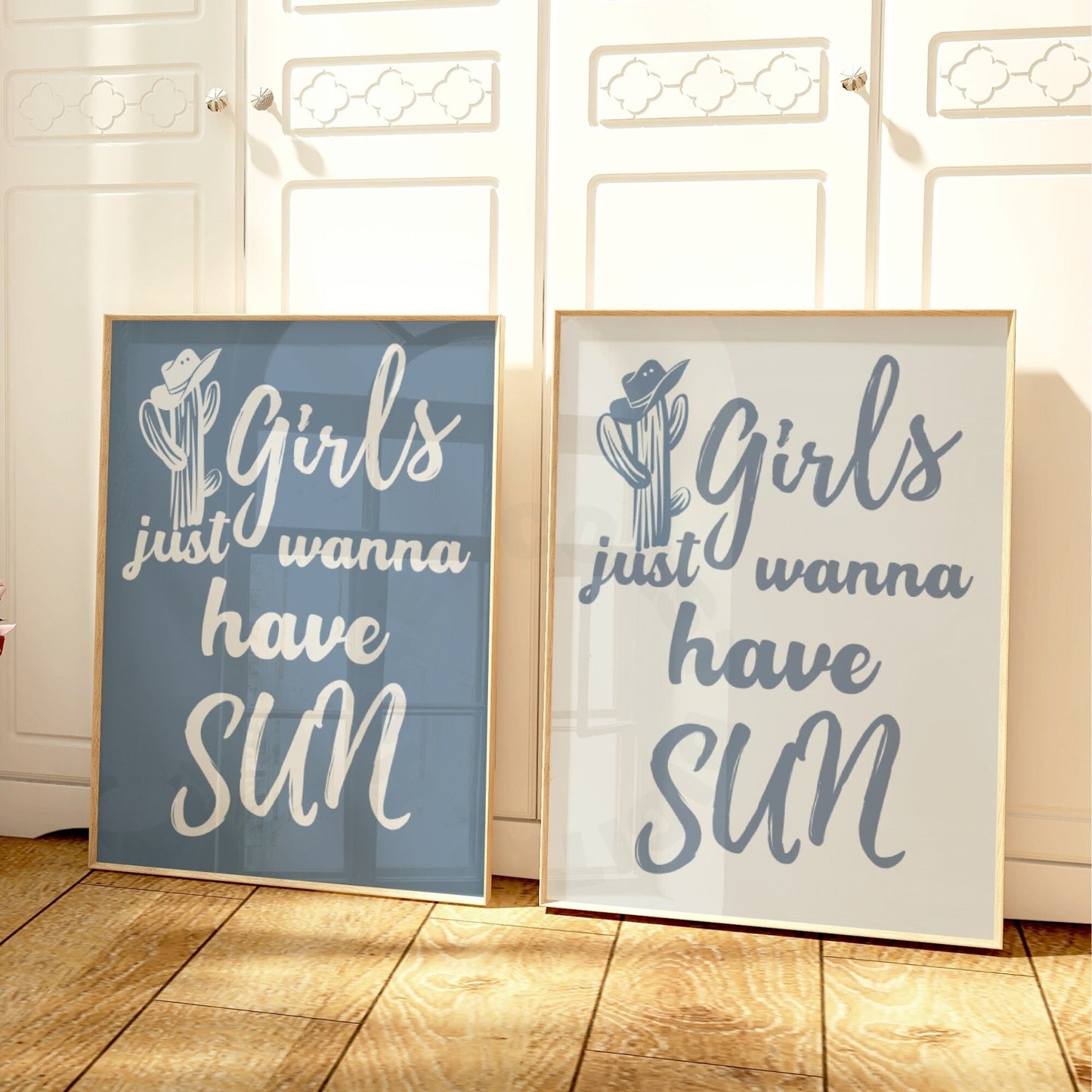 Coastal Blue Girls Just Wanna Have Sun Poster