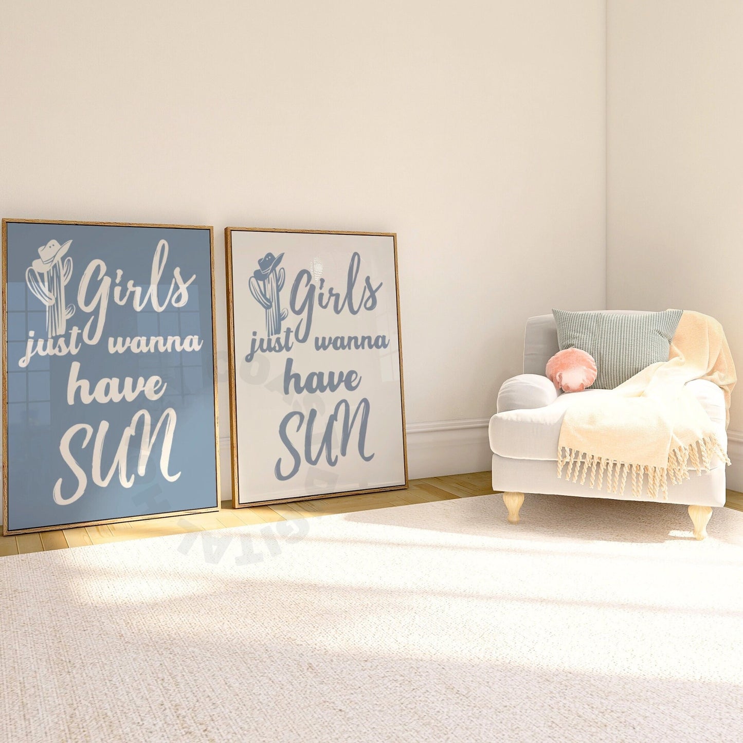 Coastal Blue Girls Just Wanna Have Sun Poster
