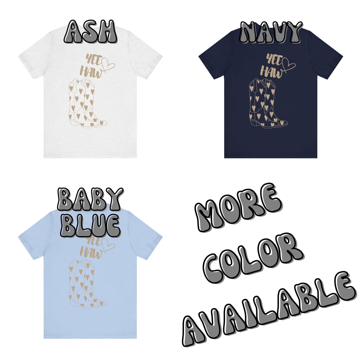 Beige Western Boots Yee Haw T-Shirt