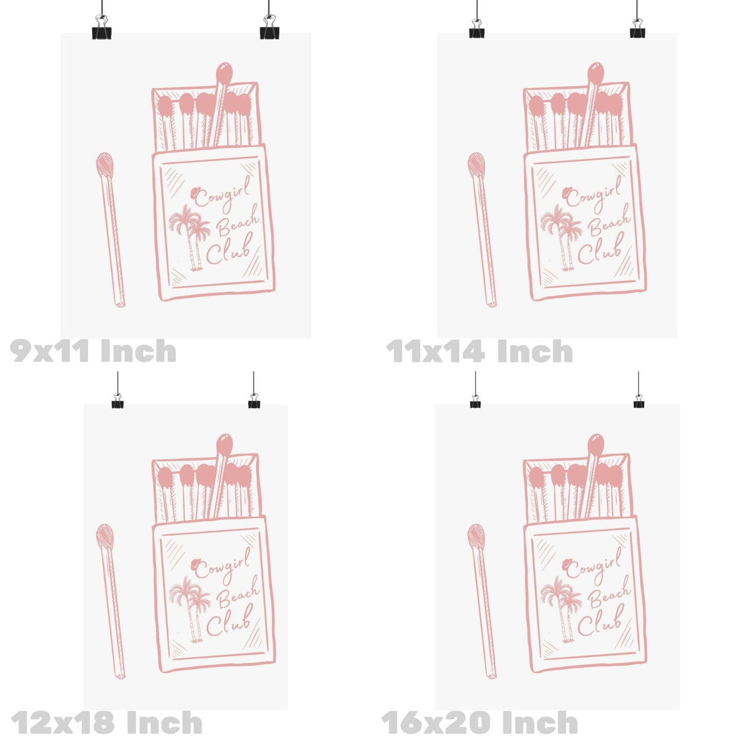 Pink Coastal Cowgirl Matchbox Poster