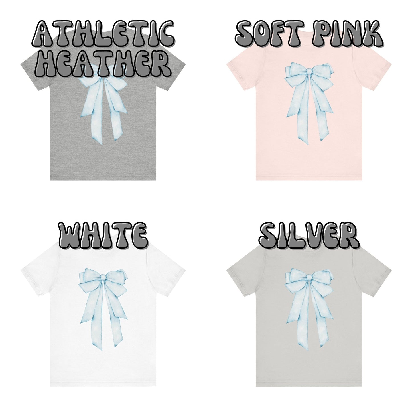 Baby Blue Watercolor Bow T-Shirt