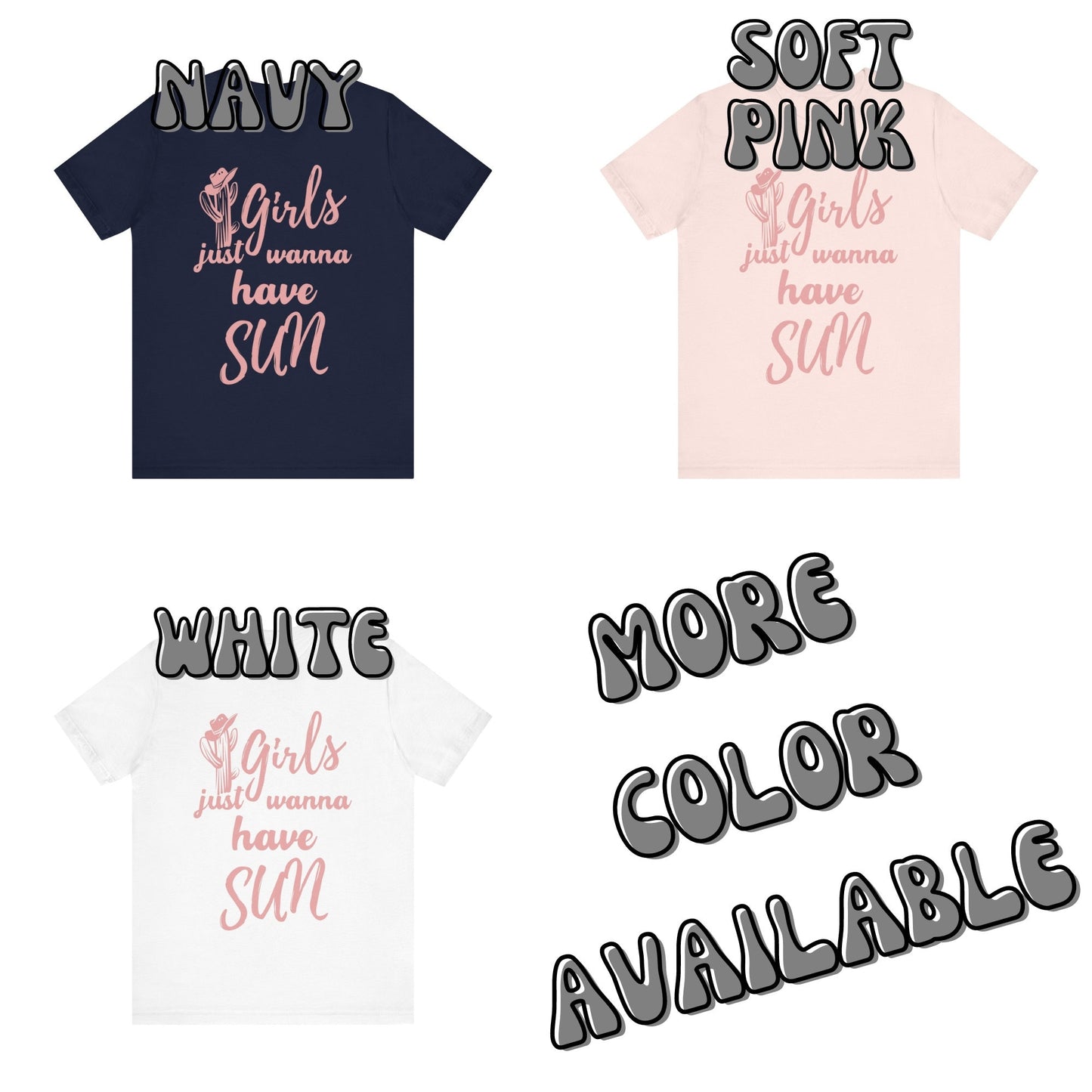 Pink Girls Just Wanna have Sun T-Shirt