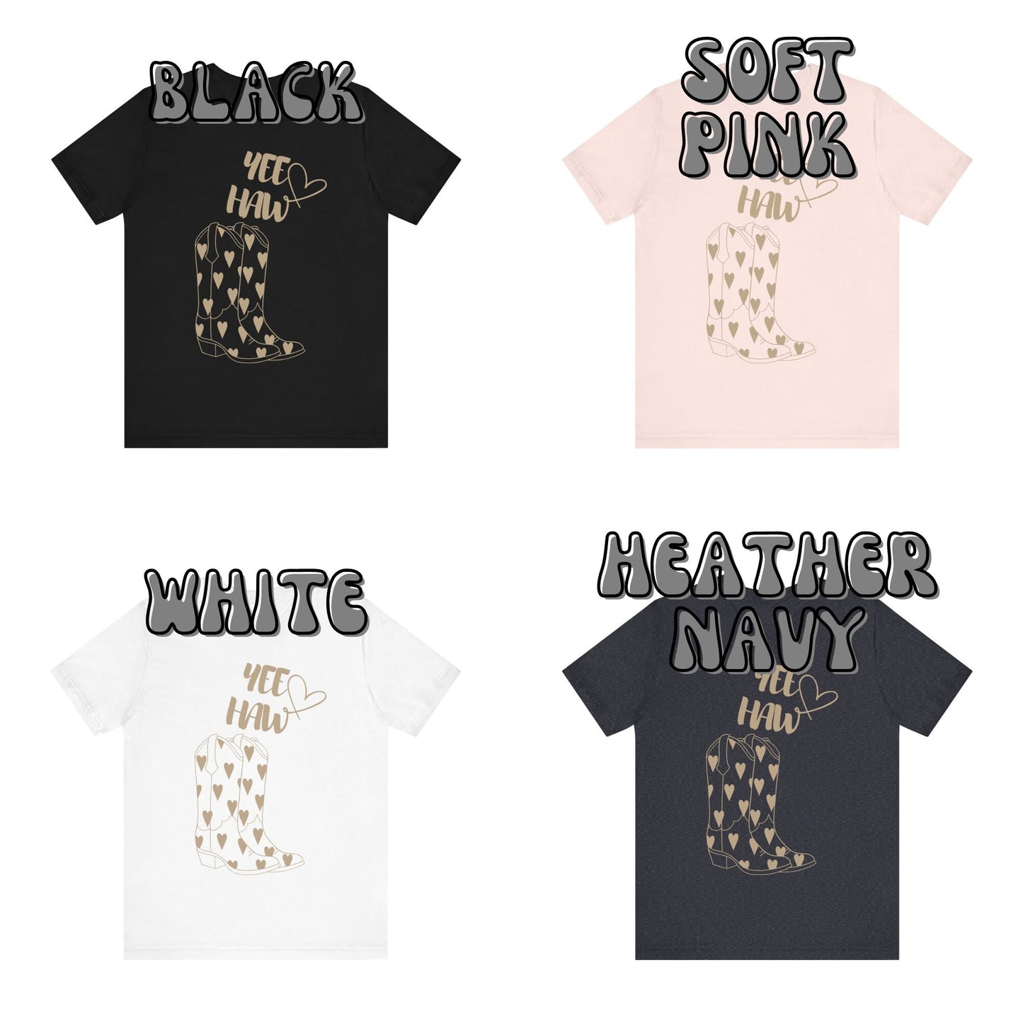 Beige Western Boots Yee Haw T-Shirt