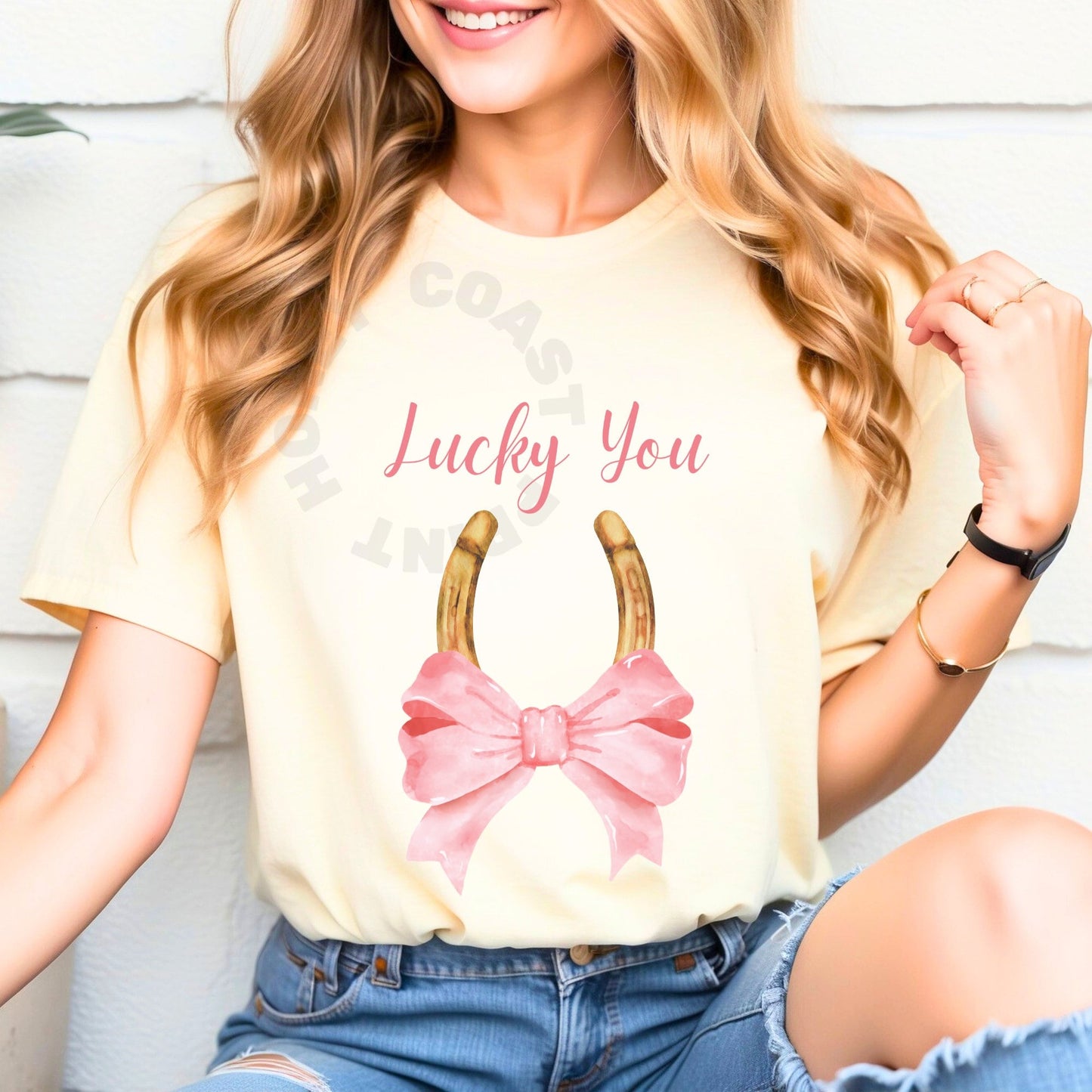 Lucky You Horseshoe With Bow T-Shirt