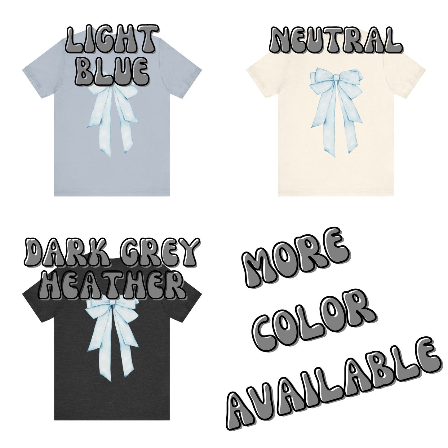 Baby Blue Watercolor Bow T-Shirt