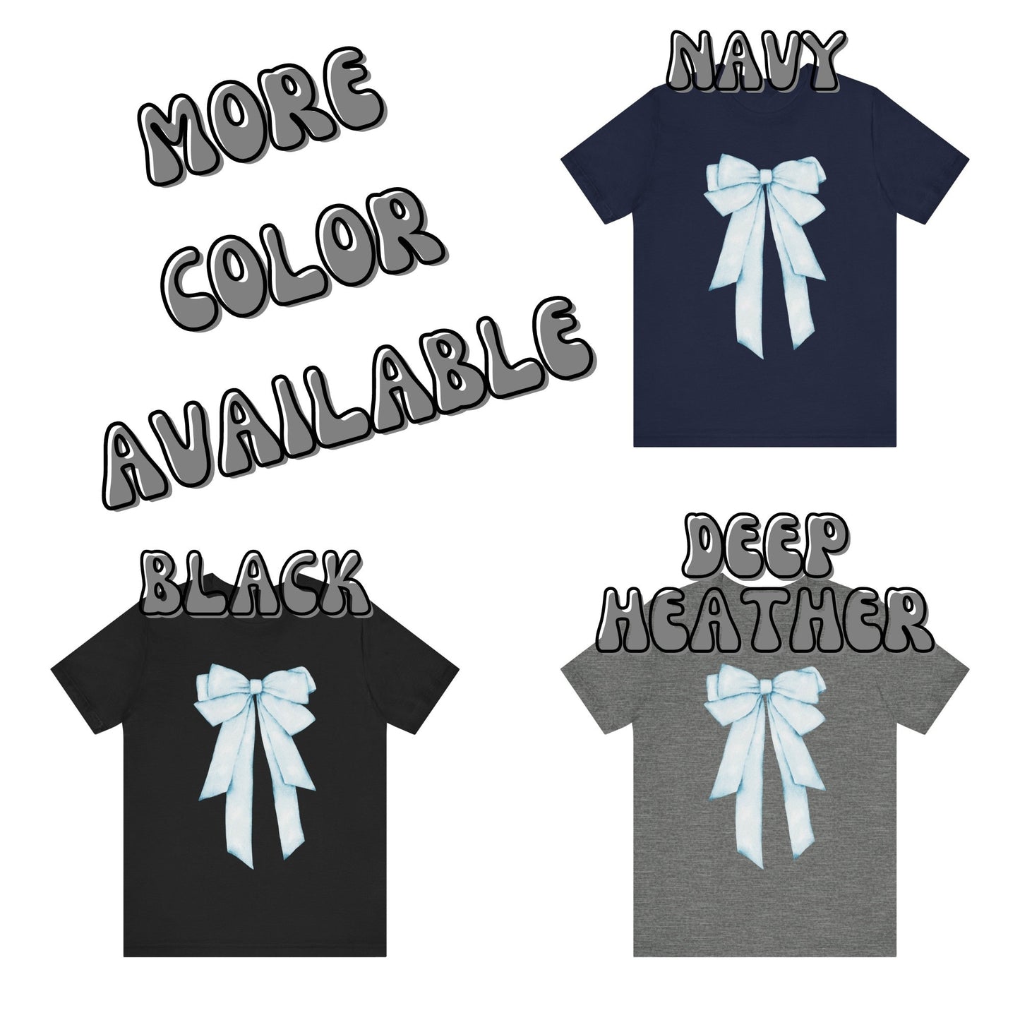 Baby Blue Watercolor Bow T-Shirt