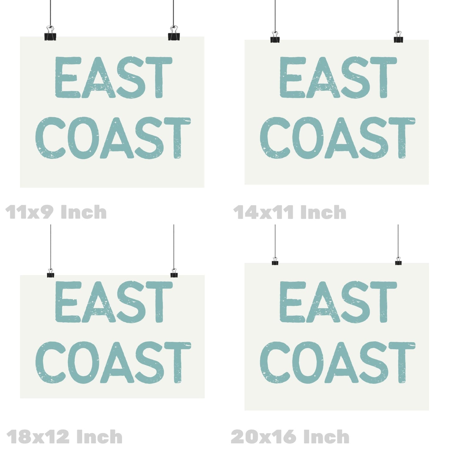 Landscape Seafoam Green East Coast Poster