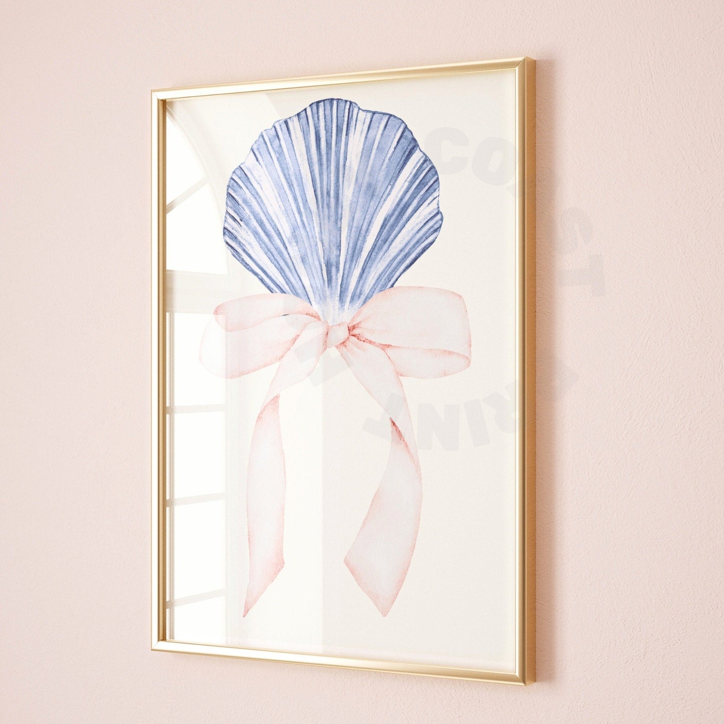 Seashell Hair Bow Poster