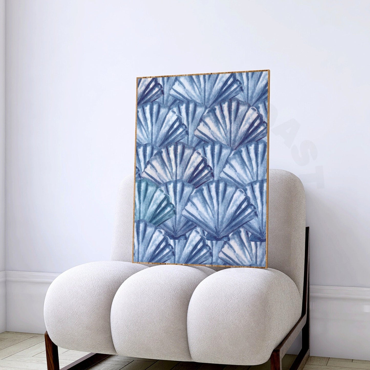 Navy Seashells Digital Prints