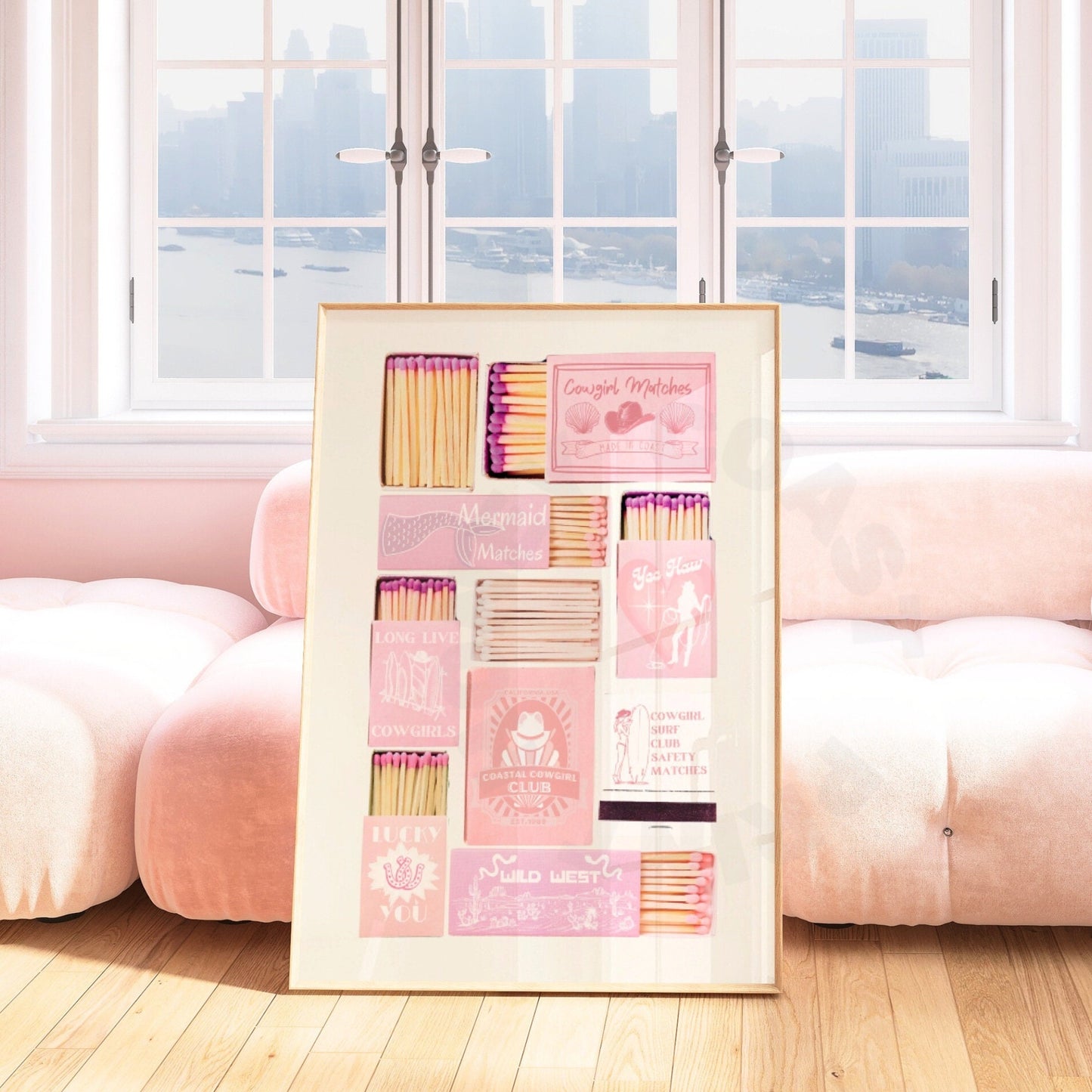 Pink Coastal Cowgirl Matchboxes Poster
