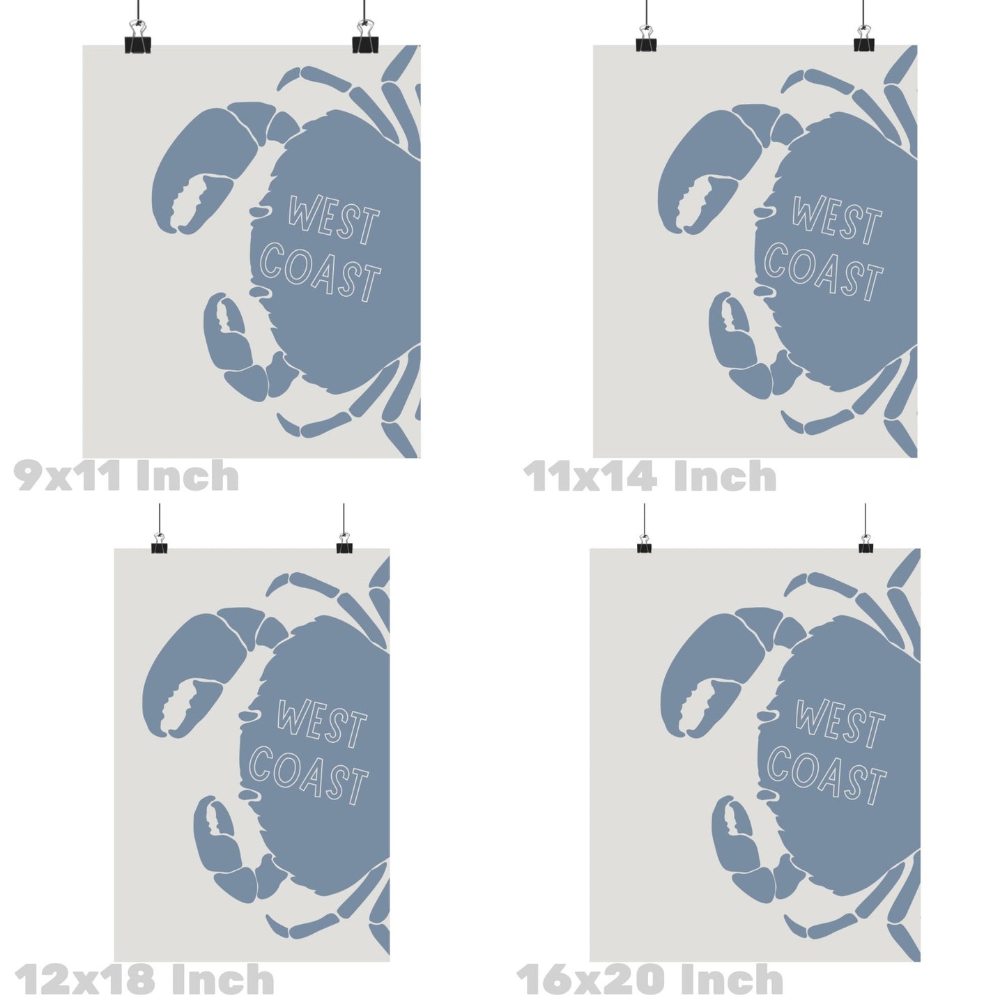 Coastal Blue West Coastal Crab Poster