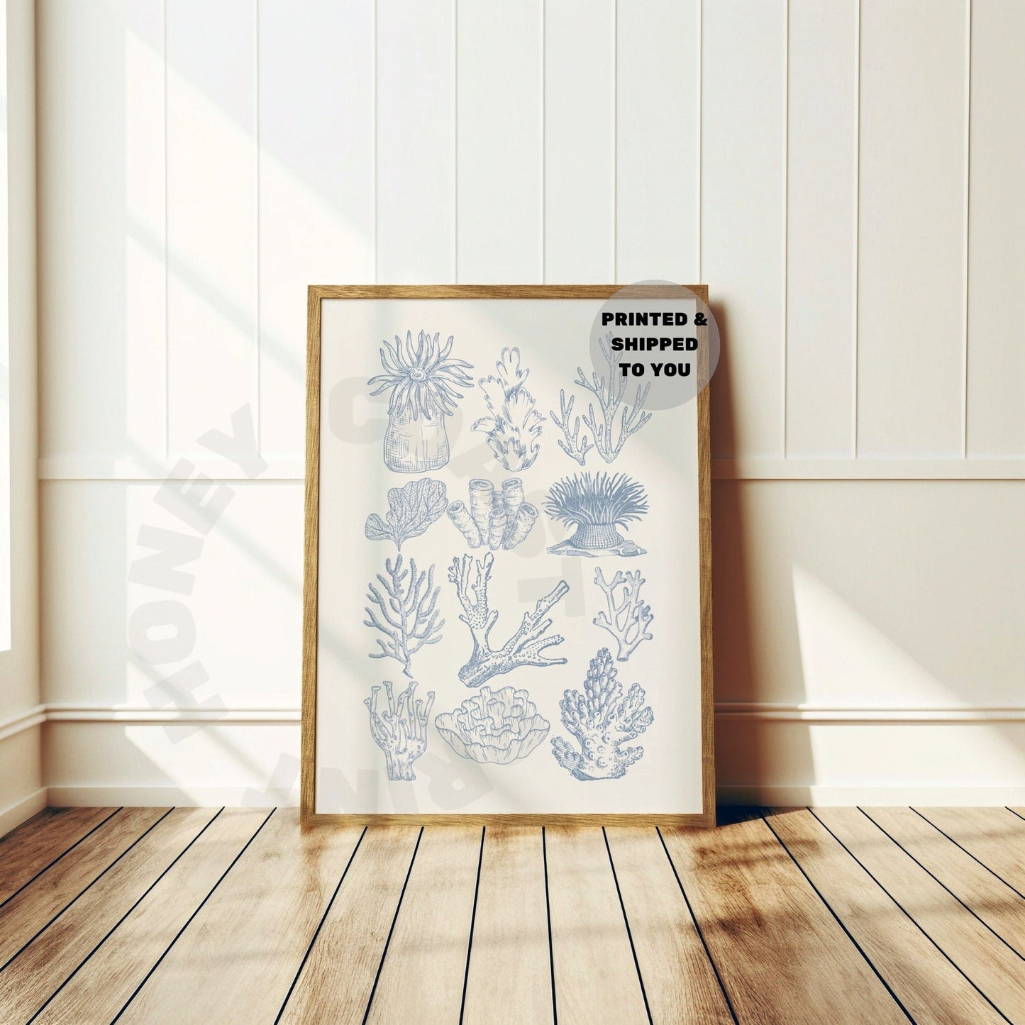 Coastal Blue Corals Poster