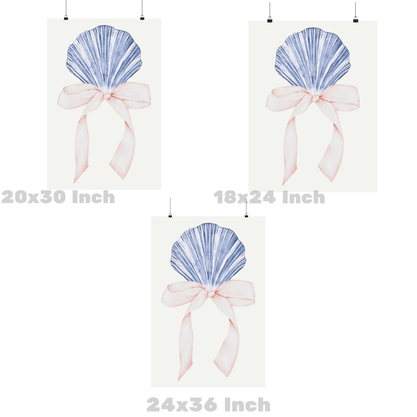 Seashell Hair Bow Poster