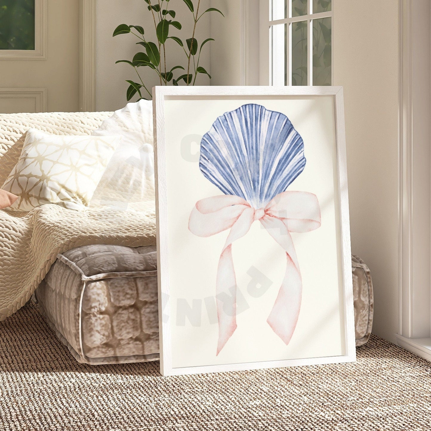 Seashell Hair Bow Poster