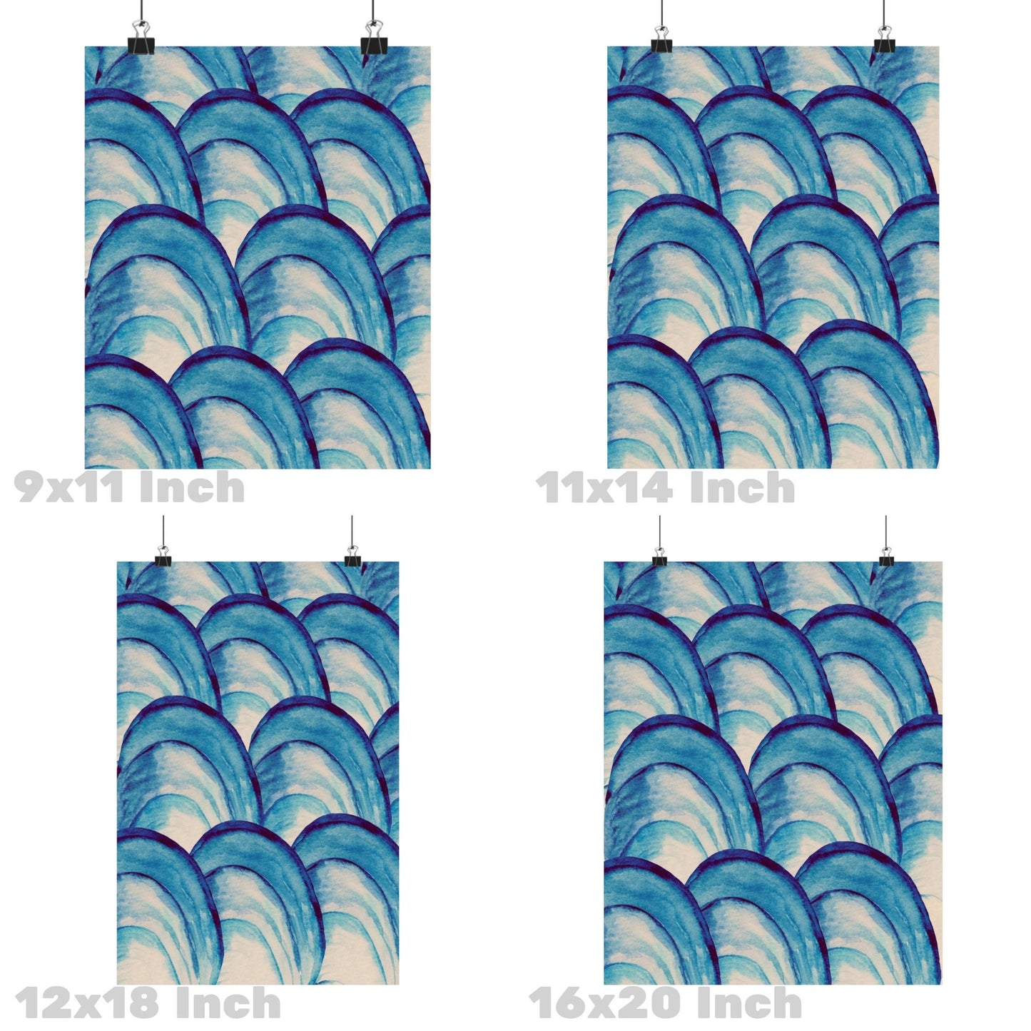 Oyster Seashells Poster