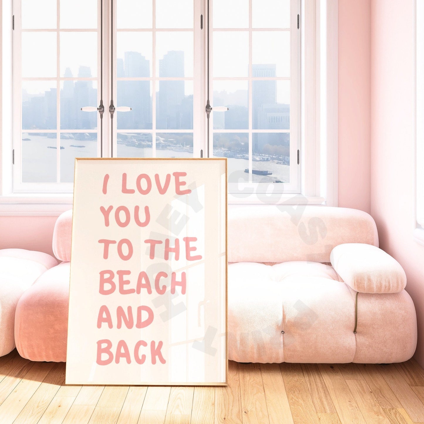 Pink I Love You To The Beach And Back Digital Prints