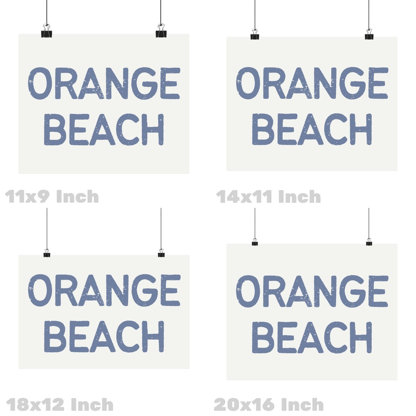 Landscape Coastal Blue Orange Beach Poster