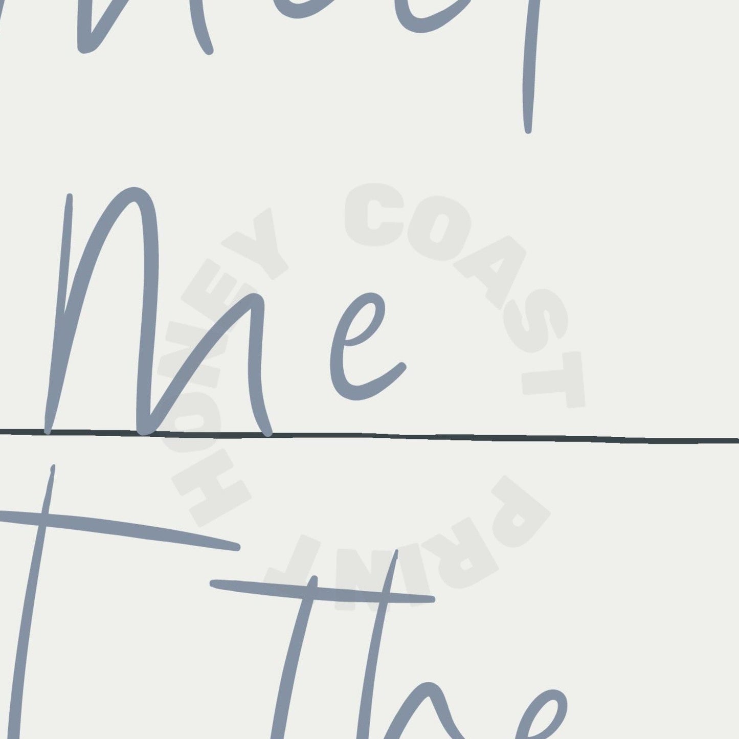 Coastal Blue Meet Me At The Beach Love Letter Poster