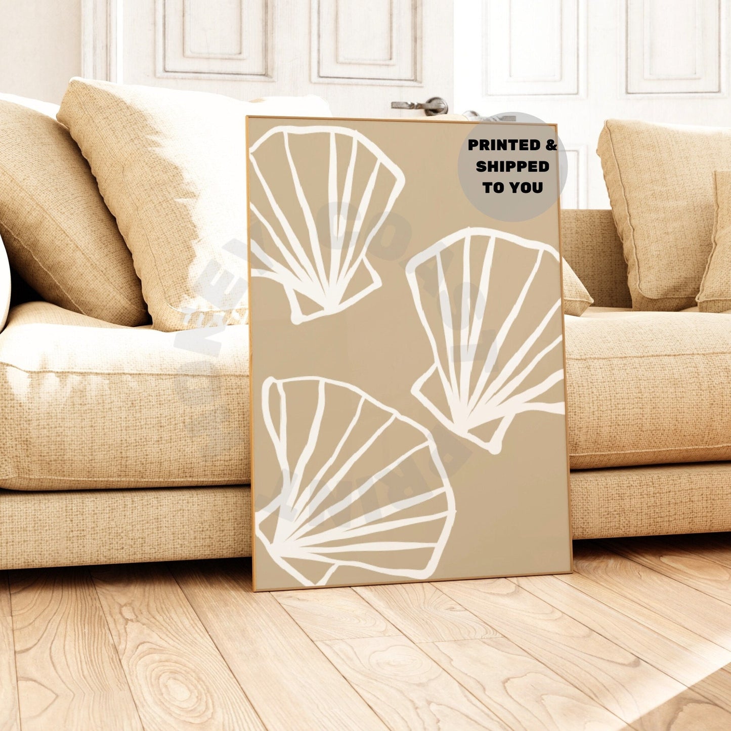 Beige Hand Drawn Seashells Poster
