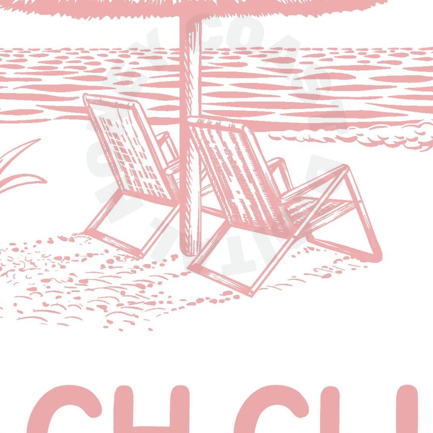 Pink East Coast Beach Club Digital Prints