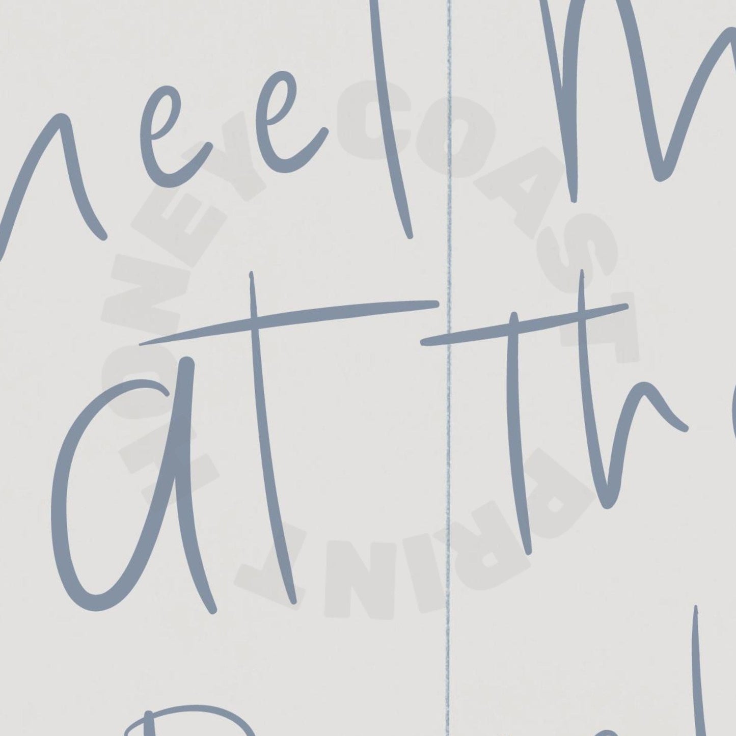 Landscape Coastal Blue Meet Me At The Beach Love Letter Poster