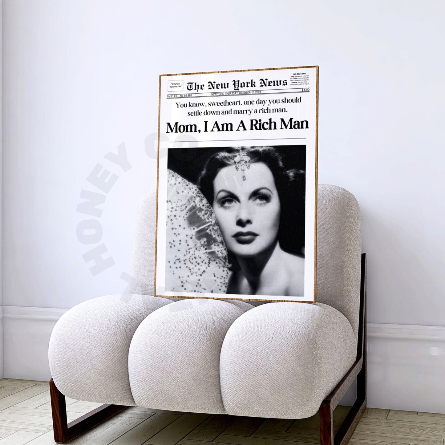 Mom I Am A Rich Man Newspapers Digital Prints