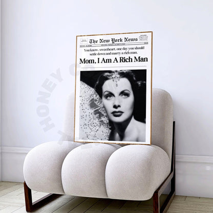 Mom I Am A Rich Man Newspapers Digital Prints