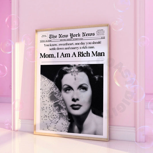 Mom I Am A Rich Man Newspapers Digital Prints