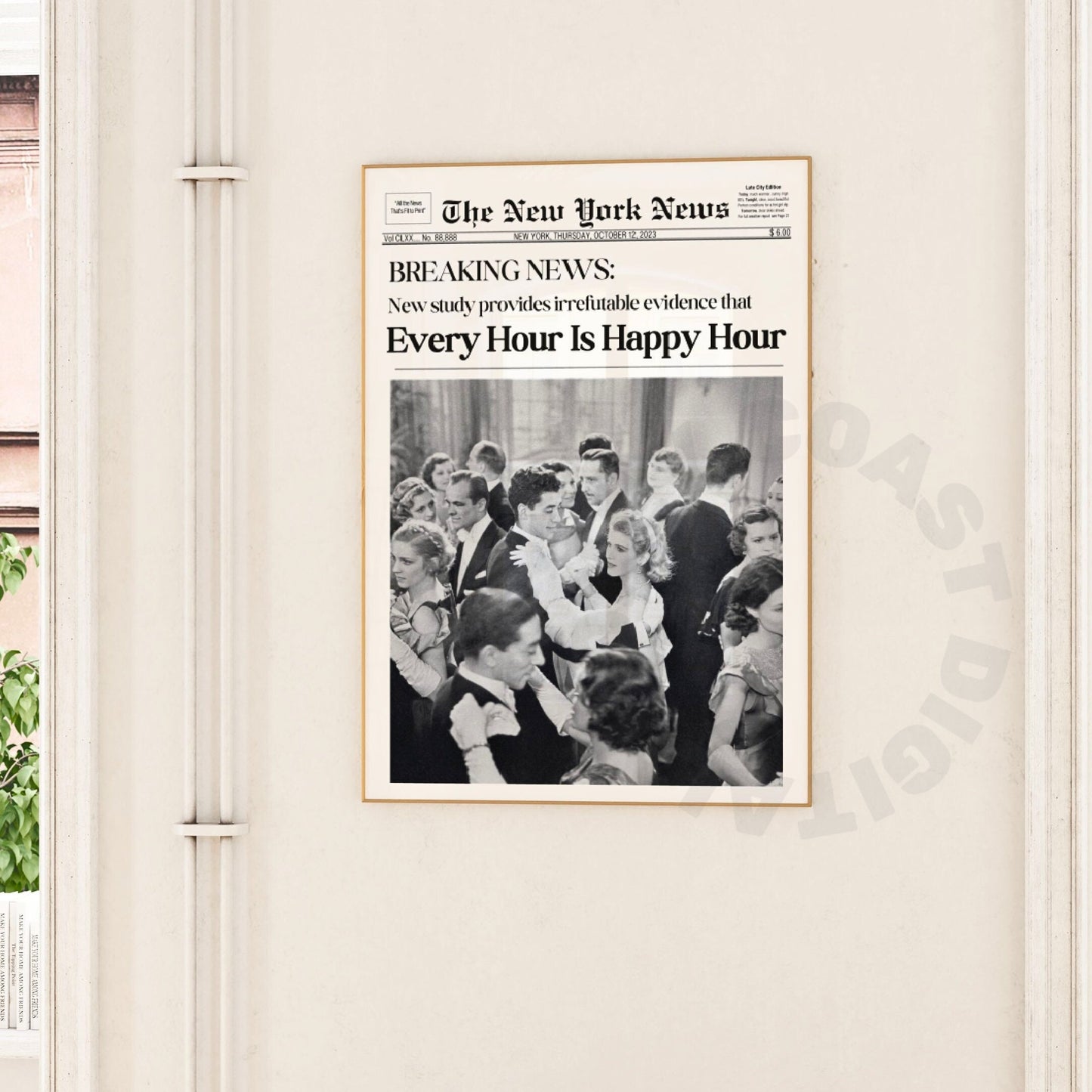 Happy Hour Newspaper Digital Prints